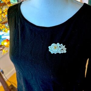 Pearl and mother of fresh pearl brooch